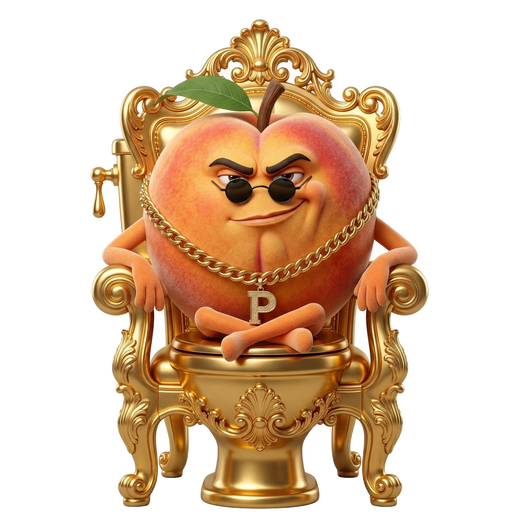 Chad on a golden toilet throne